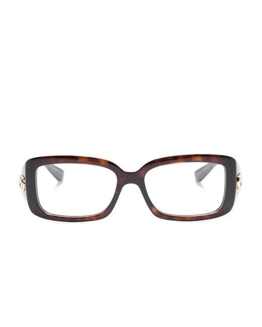Gafas Con Montura Cuadrada Y Efecto De Carey Gucci de color Brown