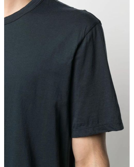 James Perse Blue Crewneck Cotton T-Shirt for men