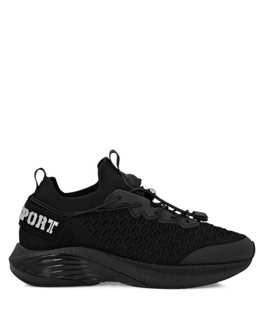 Philipp Plein Black Lace-Up Sneakers