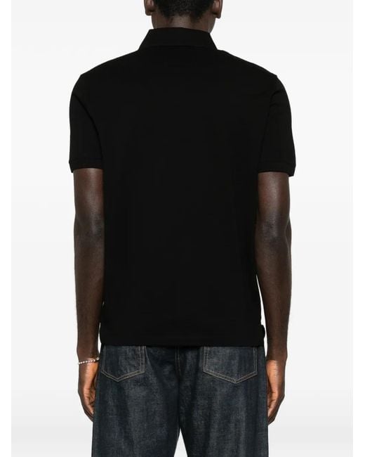 Emporio Armani Black Logo Cotton Polo Shirt for men