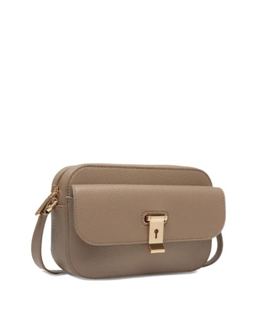Bally Brown Lock Me Cross Body Bag