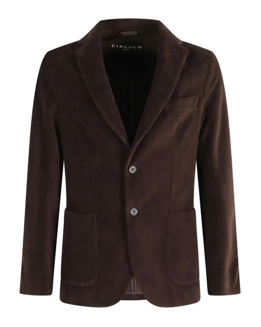 Circolo 1901 Blazer aus Cord mit zwei Knöpfen in Black für Herren