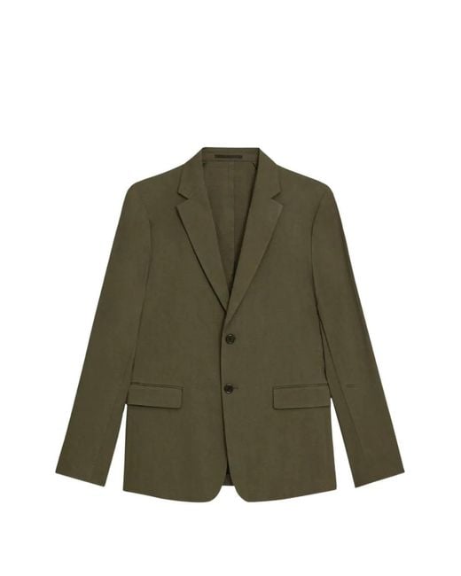 Theory Green Single-Breasted Blazer for men