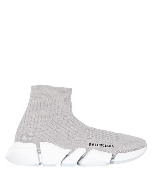 Balenciaga White Speed 2.0 Sock-style Sneakers