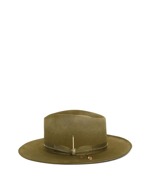 Sombrero fedora Malecon Nick Fouquet de hombre de color Green