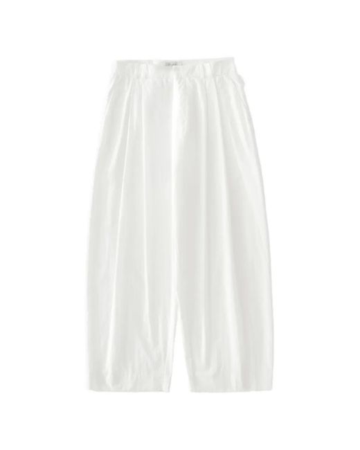 Studio Nicholson White Double Pleat Trousers for men