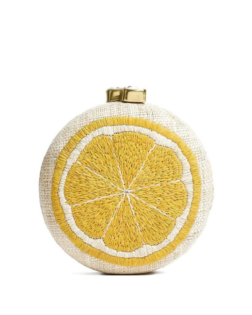 PAMELA MUNSON Metallic Lemon Slice Clutch