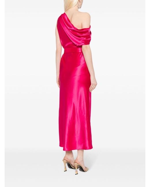 Acler Pink Ellison Off-shoulder Dress