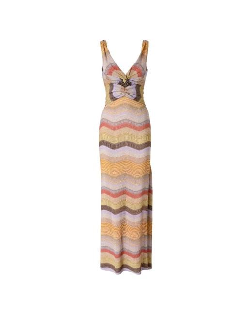 Missoni White Zigzag-Knit Cut-Out Dress
