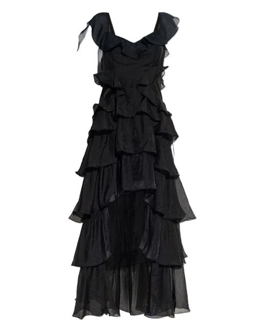 AllSaints Ruffle-detailing Dress Black