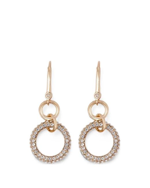 DKNY White Boucles D'Oreilles Hailey Serties De Cristaux