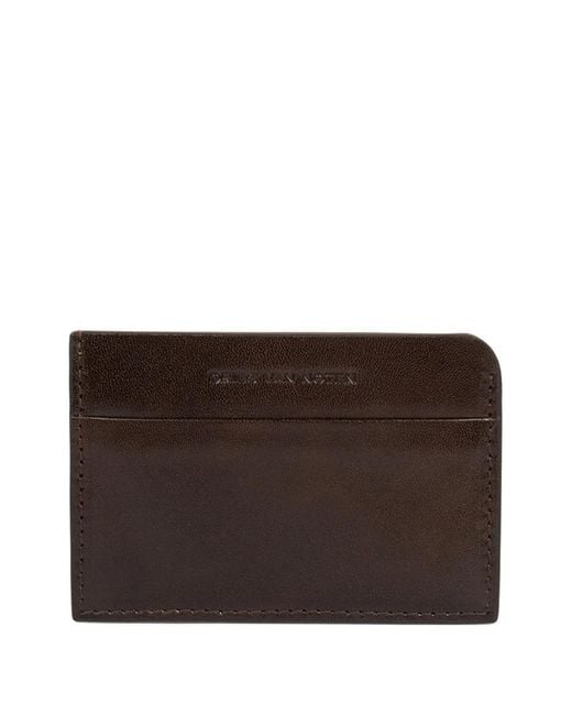 Dries Van Noten Brown Logo Card Holder for men