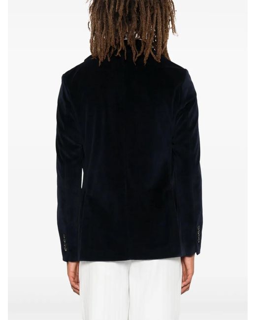 Circolo 1901 Black Velvet Single Breasted Jacket for men