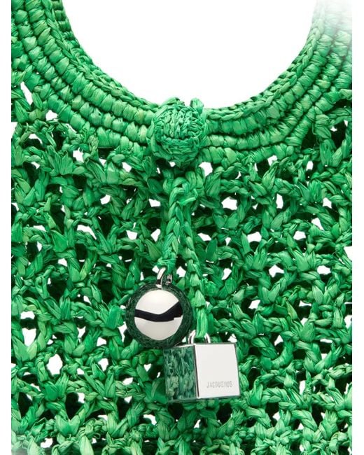 Jacquemus Green Le Petit Carré Beach Bags