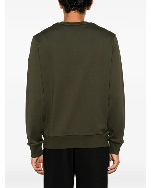 Moncler Green Logo-Embossed Sweatshirt for men