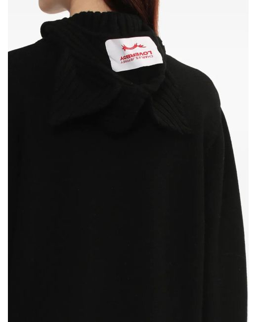 Charles Jeffrey Black Merino Wool Sweater