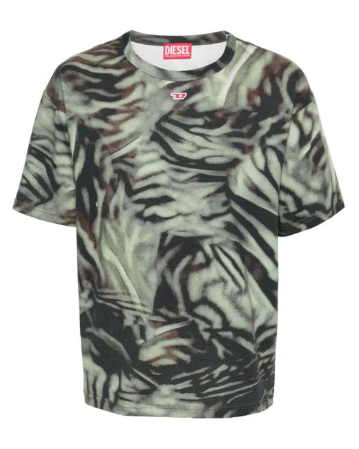 DIESEL Gray T-Boxt-N3 Cotton T-Shirt for men