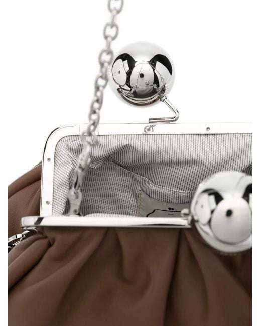 Weekend by Maxmara Natural Pasticcino Leather Shoulder Bag