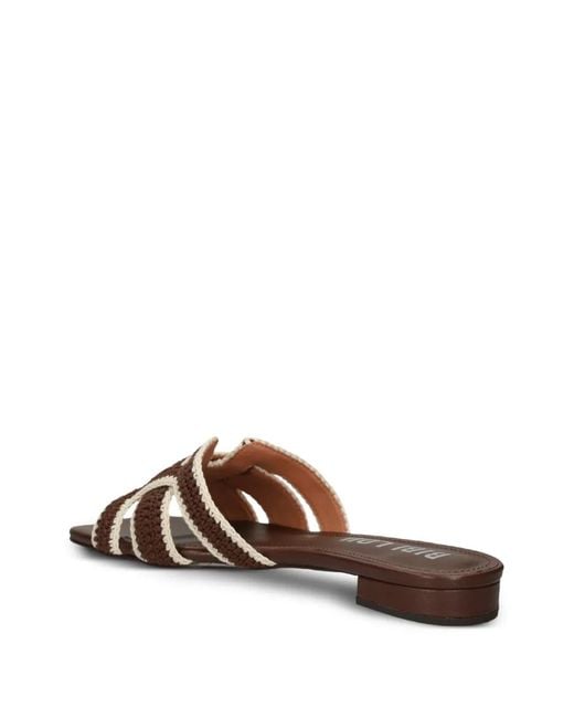 Bibi Lou Brown Holly Woven-Strap Sandals