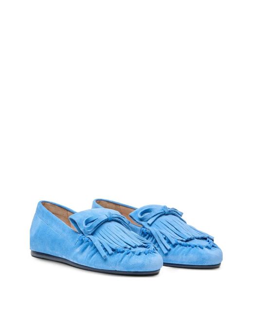 Stuart Weitzman Blue Britt Loafers