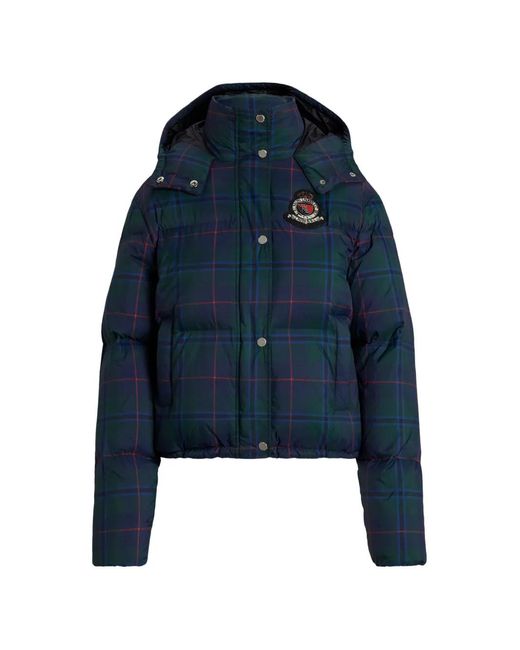 Ralph Lauren Blue Logo-Patch Puffer Jacket