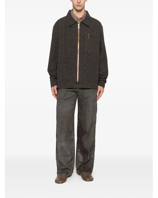 A Tentative Atelier Black Zip-Up Jacket for men