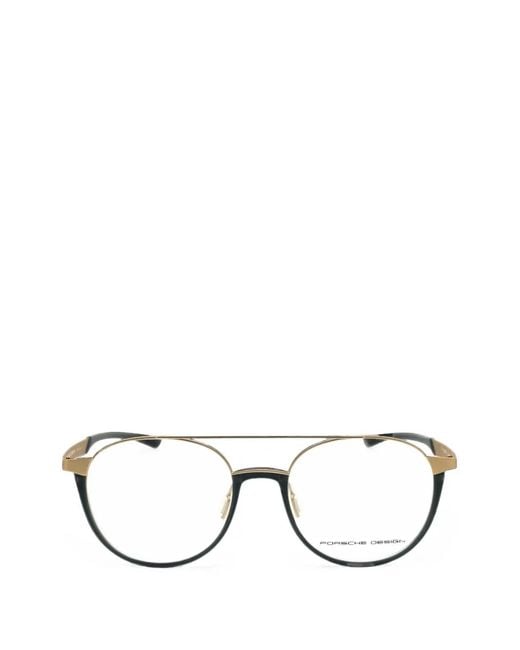 Porsche Design Metallic Round-Frame Glasses for men