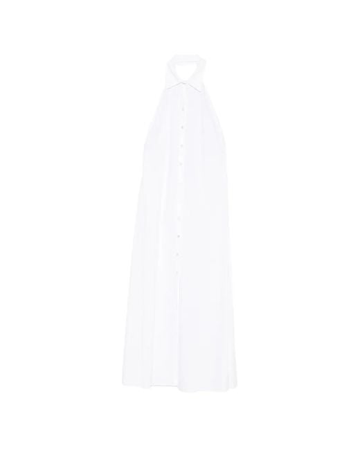 Erika Cavallini Semi Couture White Cotton Dress