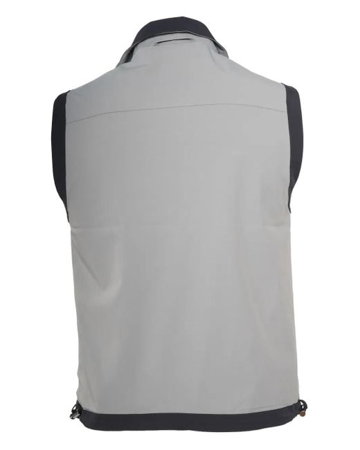 Kiton Blue Reversible Zip-Front Gilet for men