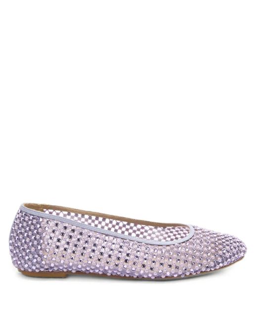 Ballerines À Ornements En Cristal Genny en coloris Pink
