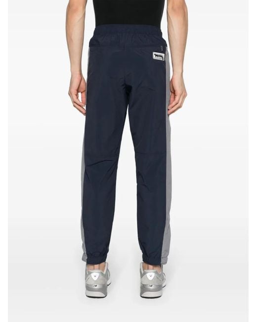 Maison Kitsuné Blue Colour-Block Track Pants for men