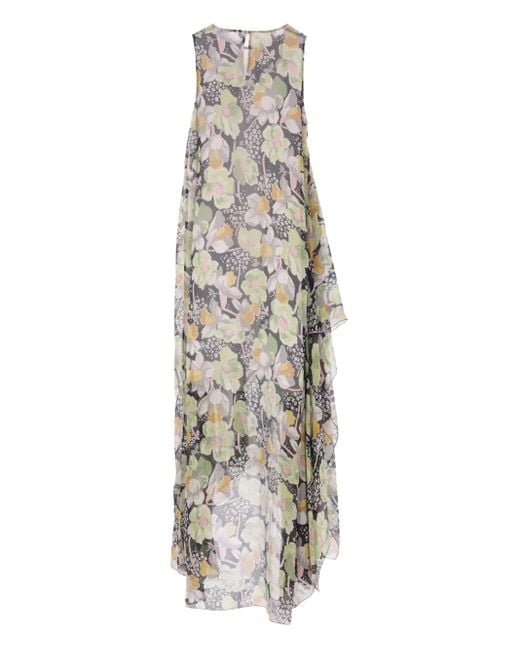 Loewe White Daffodil.Print Maxi Dress