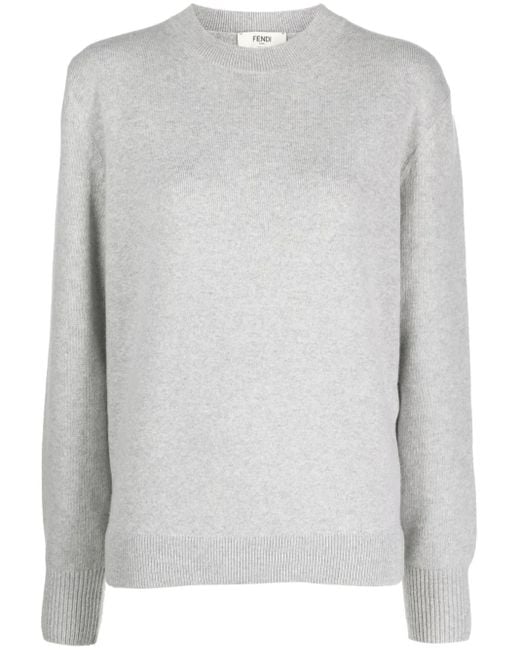Jersey con cuello redondo Fendi de color Gray
