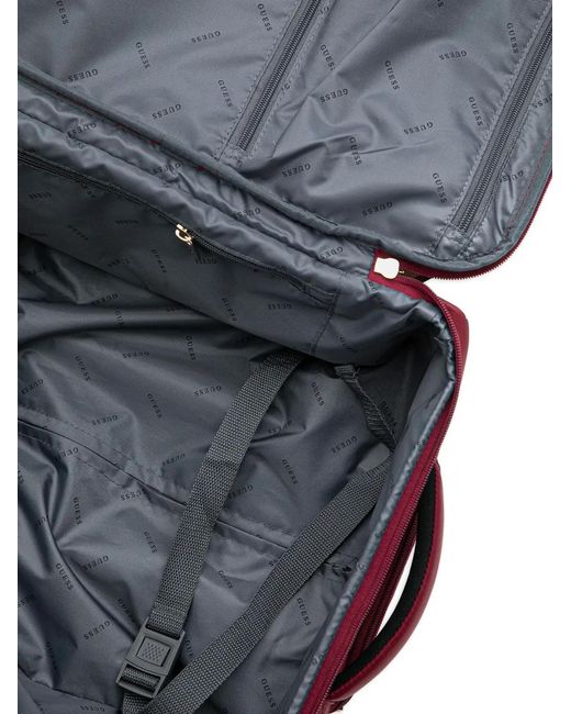 Guess Red Logo-Plaque Luggage