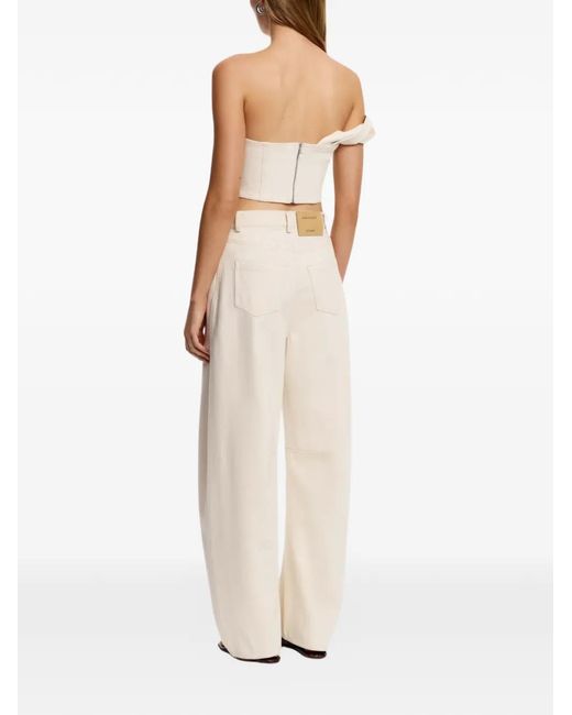 Significant Other White Ruffled Flori Top