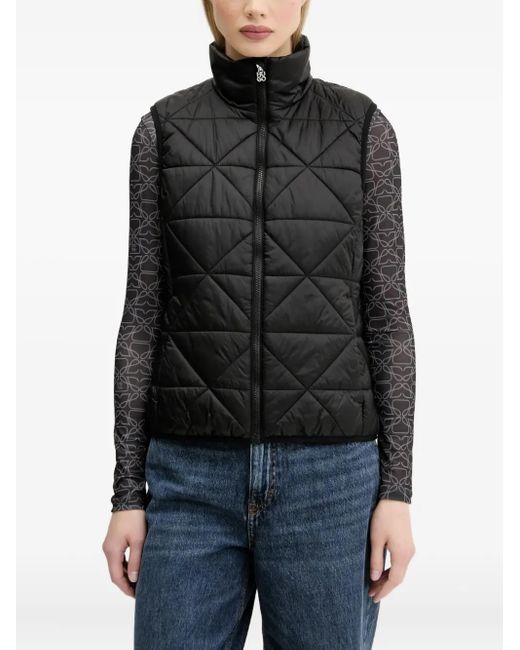 HUGO Black Quilted High-Neck Vest