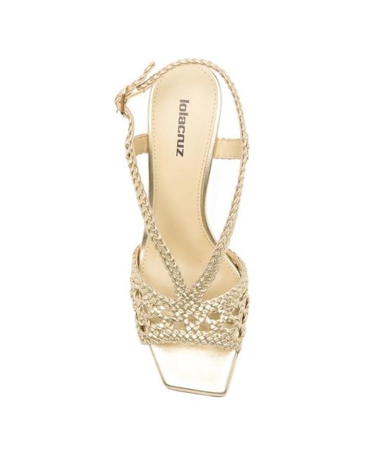 Lola Cruz White Tabata Leather Sandals