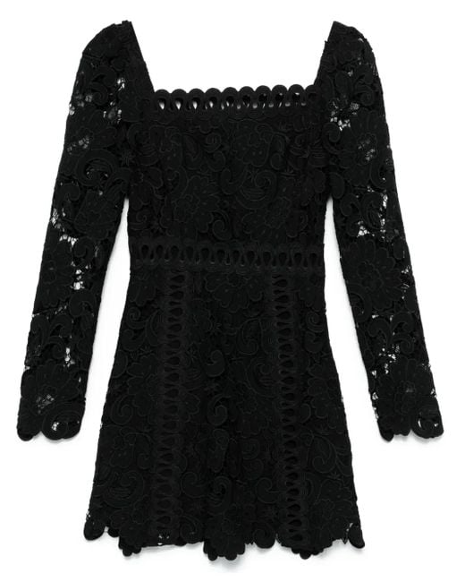 Maje フローラル ミニドレス Black