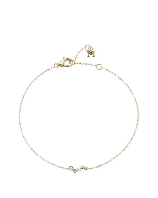Mateo White Bezel-Cut Wave Bracelet
