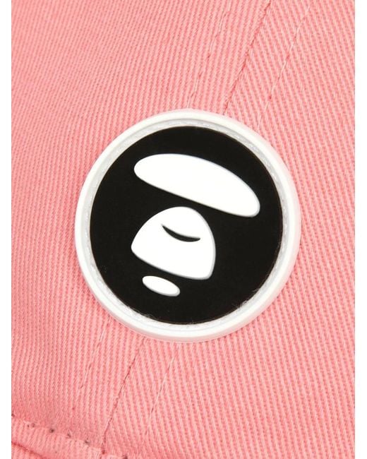 Aape By A Bathing Ape Pink Aapenow Moonface Cotton Cap for men