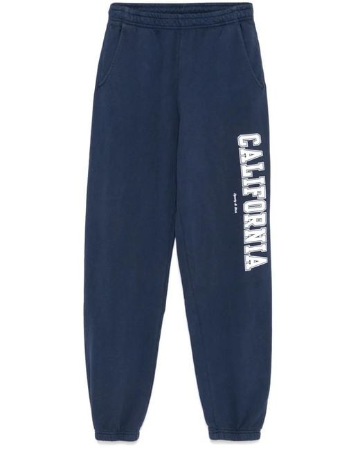 Sporty & Rich Blue California Track Pants