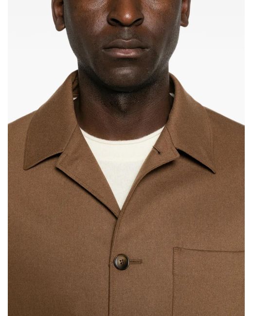 Canali Brown Patch-Pocket Jacket for men