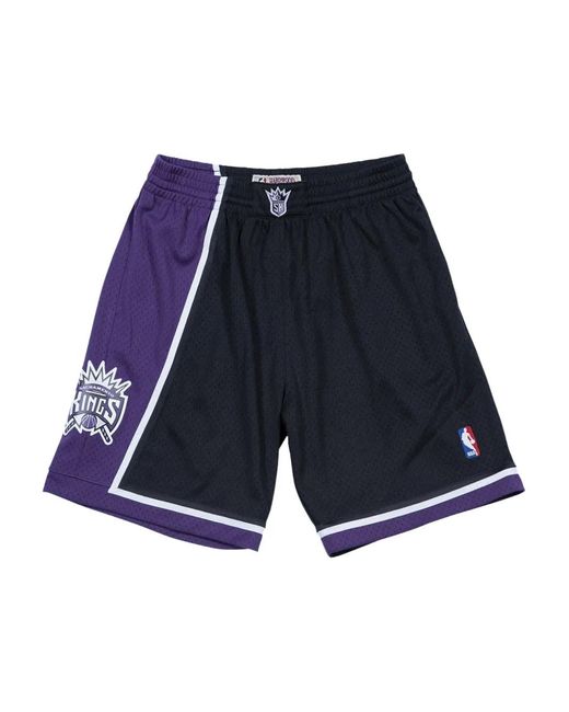 Mitchell & Ness Blue Nba Sacramento Kings 2000/01 Road Swingman Shorts for men