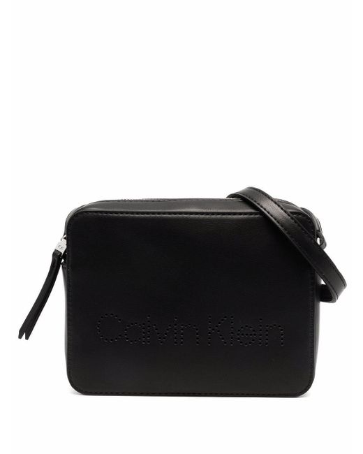 Calvin Klein Perforatedlogo Camera Bag in Black Lyst