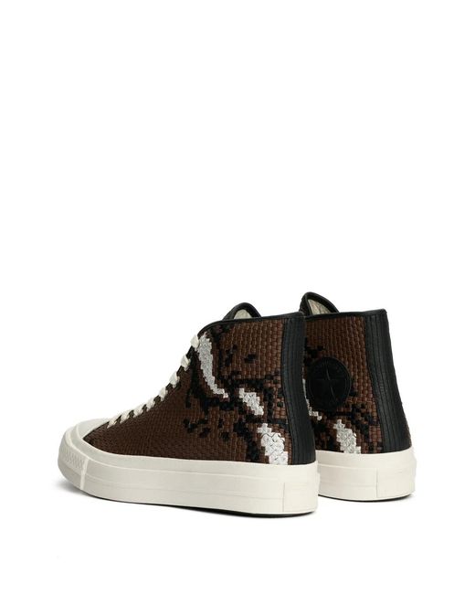 Converse White Chuck Taylor All Star Woven Leather Sneakers for men
