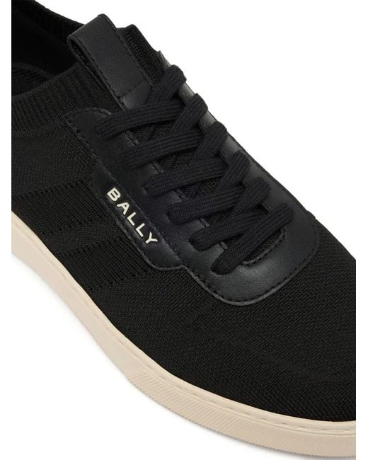 Bally Black Logo-Motif Panelled Sneakers for men