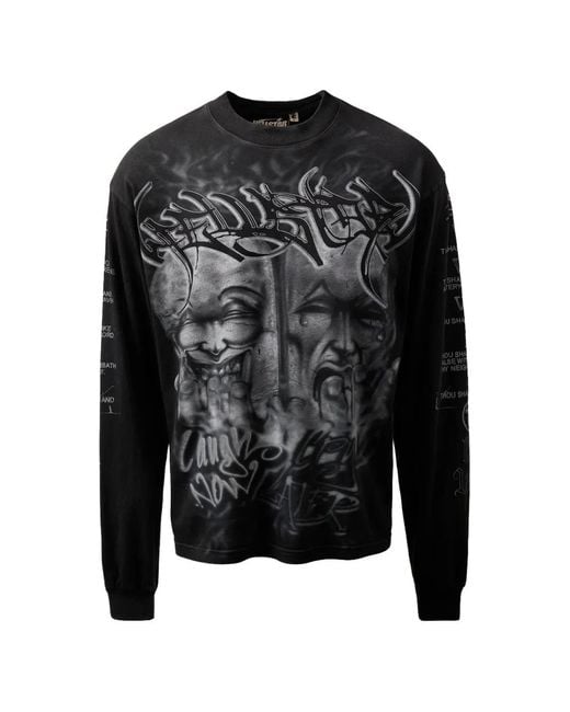 HELLSTAR Black Long-Sleeve T-Shirt for men