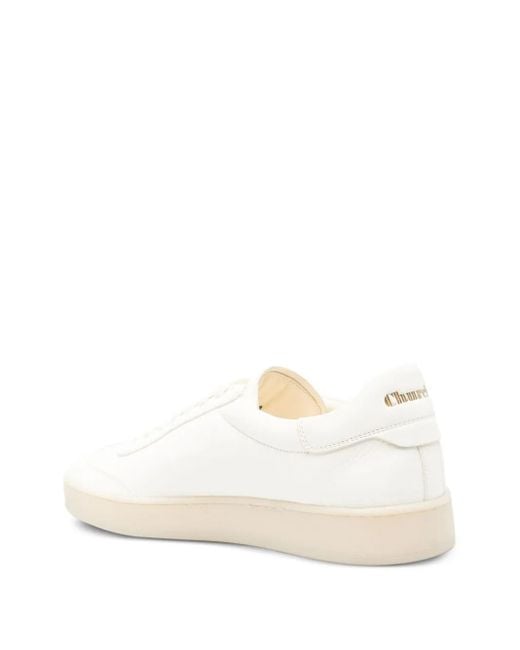 Church's White Lace-Up Round-Toe Sneakers for men