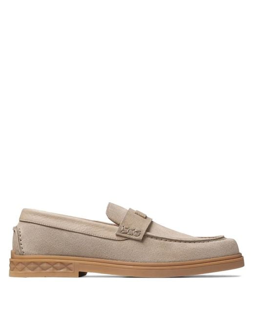 Jimmy Choo Brown Josh Driver Suede Penny Loafers for men