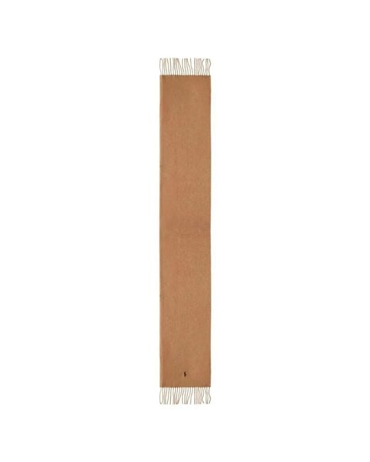 Polo Ralph Lauren White Fringed Logo Scarf for men